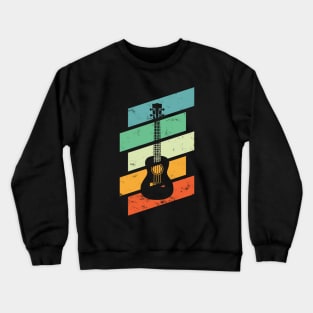 Vintage Style Ukulele Retro Colors Crewneck Sweatshirt